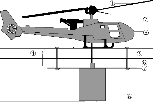 Modélisme : Mon circuit ferroviaire : schéma de l'hélicoptère modifié.