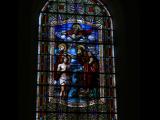 [Cliquez pour agrandir : 103 Kio] Colombey-les-deux-Églises - L'église Notre-Dame-en-son-Assomption : vitrail représentant le baptême du Christ.