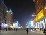 [Cliquez pour agrandir : 90 Kio] Pékin - La rue Wangfujing, de nuit.