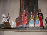 [Cliquez pour agrandir : 93 Kio] Rio de Janeiro - L'église Saint-Antoine-des-Pauvres : statues de saints.