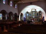 [Cliquez pour agrandir : 66 Kio] San Francisco - Saint Charles-Borromee's church: the nave and the choir.