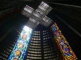 [Cliquez pour agrandir : 104 Kio] Rio de Janeiro - La cathédrale Saint-Sébastien : la voûte.