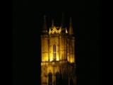 [Cliquez pour agrandir : 46 Kio] Gand - La cathédrale Saint-Bavon : le clocher, de nuit.