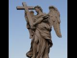 [Cliquez pour agrandir : 52 Kio] Rome - Le château Saint-Ange : le pont : ange portant la Croix.