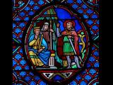 [Cliquez pour agrandir : 165 Kio] Tours - La cathédrale Saint-Gatien : vitrail : détail.