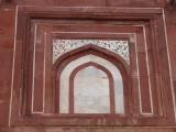 [Cliquez pour agrandir : 124 Kio] Agra - Le Taj Mahal : la mosquée : détail.