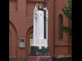 [Cliquez pour agrandir : 168 Kio] Ranchi - La cathédrale Sainte-Marie : statue du Sacré-Cœur.