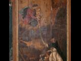 [Cliquez pour agrandir : 84 Kio] Toulouse - La maison Pierre Seilhan : la chapelle : la Vierge remet le chapelet à Saint Dominique.
