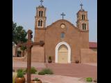 [Cliquez pour agrandir : 72 Kio] Socorro - San Miguel's church: front view.