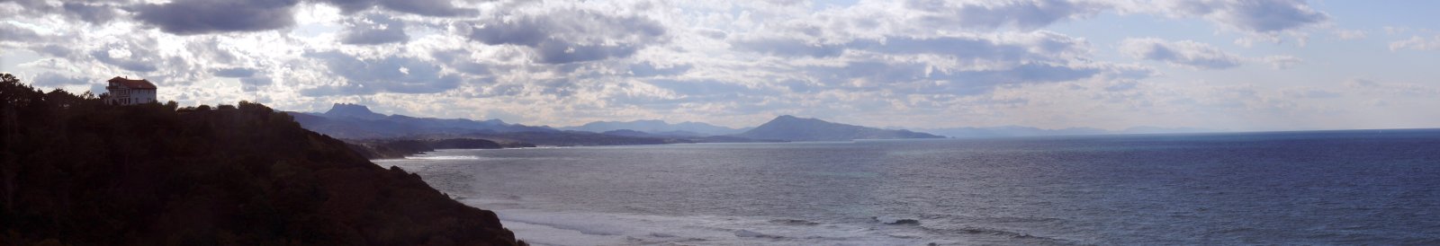 Bidart : Vue panoramique de la côte Sud.