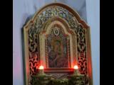 [Cliquez pour agrandir : 105 Kio] Delhi - La cathédrale du Sacré-Cœur : icône de la Vierge à l'Enfant.