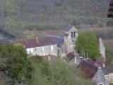 [Cliquez pour agrandir : 90 Kio] Domme - Le village et son église.