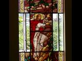 [Cliquez pour agrandir : 124 Kio] Rio de Janeiro - L'église Sainte-Marguerite-Marie : vitrail représentant Jésus, le Bon Pasteur.