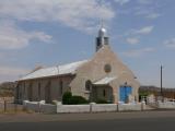 [Cliquez pour agrandir : 58 Kio] Zia Pueblo - The church of San Ysidro: general view.