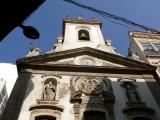 [Cliquez pour agrandir : 93 Kio] Rio de Janeiro - L'église Nossa Senhora de Lapa des Mercadores : la façade.