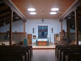 [Cliquez pour agrandir : 68 Kio] Peñasco - The church of San Antonio: the nave and the choir.