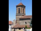 [Cliquez pour agrandir : 91 Kio] La Bastide-Clairence - L'église Notre-Dame-de-l'Assomption : le clocher.