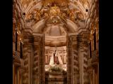 [Cliquez pour agrandir : 117 Kio] Rio de Janeiro - L'ancienne cathédrale Notre-Dame-du-Mont-Carmel : le chœur : détail.