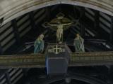 [Cliquez pour agrandir : 77 Kio] San Francisco - Saint Dominic's church: crucifix above the choir.
