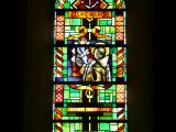 [Cliquez pour agrandir : 105 Kio] Nanteuil-le-Haudouin - L'église Saint-Pierre : vitrail : l'espérance : Saint Bernard.