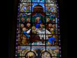 [Cliquez pour agrandir : 129 Kio] Belfort - La cathédrale : vitrail de la Cène.