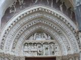 [Cliquez pour agrandir : 122 Kio] Rouen - La cathédrale Notre-Dame : la façade : le typan du portail Nord.