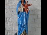 [Cliquez pour agrandir : 130 Kio] Tongo - L'église Saint-Paul : statue de la Vierge à l'Enfant.