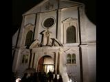 [Cliquez pour agrandir : 107 Kio] Orléans - L'église Saint-Vincent : la façade, de nuit.