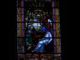 [Cliquez pour agrandir : 81 Kio] Rio de Janeiro - L'église Sainte-Marguerite-Marie : vitrail représentant les Noces de Cana.