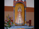 [Cliquez pour agrandir : 79 Kio] Peñasco - The church of San Antonio: representation of Virgin Mary holding a Rosary.