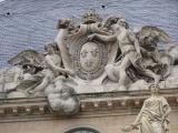 [Cliquez pour agrandir : 120 Kio] Paris - Le Palais de Justice : détail de la façade.