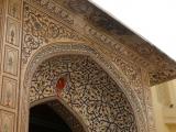 [Cliquez pour agrandir : 180 Kio] Jaipur - Le palais de la cité : porte.