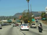[Cliquez pour agrandir : 87 Kio] Los Angeles - Hollywood hill seen from highway I-10.