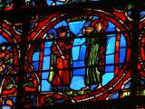 [Cliquez pour agrandir : 126 Kio] Auxerre - La cathédrale Saint-Étienne : vitrail : détail.
