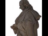 [Cliquez pour agrandir : 40 Kio] Paris - La tour Saint-Jacques : statue de Blaise Pascal.