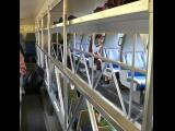 [Cliquez pour agrandir : 90 Kio] San Francisco - The Caltrain: the inside.