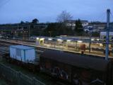 [Cliquez pour agrandir : 79 Kio] Biarritz - La gare, de nuit.