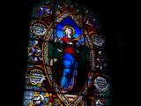 [Cliquez pour agrandir : 154 Kio] Orléans - L'église Saint-Vincent : chapelle latérale : vitrail de Sainte Christine.