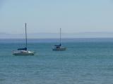 [Cliquez pour agrandir : 56 Kio] Santa Barbara - Boats and islands on the Pacific Ocean.