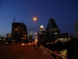 [Cliquez pour agrandir : 56 Kio] Austin - The downtown seen from Congress Avenue Bridge.