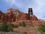 [Cliquez pour agrandir : 99 Kio] Sedona - The chapel of the Holy Cross: general view.