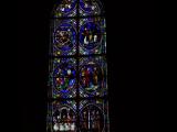 [Cliquez pour agrandir : 83 Kio] Noyon - La cathédrale : la chapelle de la Vierge : vitrail.