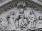 [Cliquez pour agrandir : 84 Kio] Bordeaux - La cathédrale Saint-André : la porte Nord : le tympan : détail.