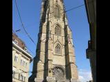 [Cliquez pour agrandir : 100 Kio] Fribourg - La cathédrale Saint-Nicolas-de-Myre : le clocher.