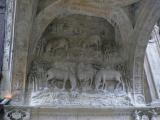 [Cliquez pour agrandir : 90 Kio] Rouen - Le Gros-horloge : bas-relief de la voûte.