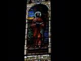 [Cliquez pour agrandir : 77 Kio] San José - Saint Joseph's cathedral: stained glass window representing Saint Mark.