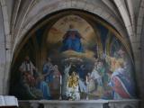 [Cliquez pour agrandir : 76 Kio] Colombey-les-deux-Églises - L'église Notre-Dame-en-son-Assomption : fresque représentant la Vierge Marie.