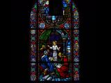 [Cliquez pour agrandir : 101 Kio] San Francisco - Saint Charles-Borromee's church: stained glass window representing the childhood of Jesus.