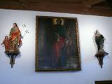 [Cliquez pour agrandir : 60 Kio] Ávila - Le couvent Saint-Joseph : la chapelle : tableau de Saint Paul et statues.
