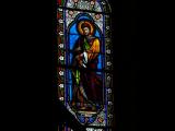 [Cliquez pour agrandir : 106 Kio] Saint-Pée-sur-Nivelle - L'église Saint-Pierre : vitrail représentant saint Marc.